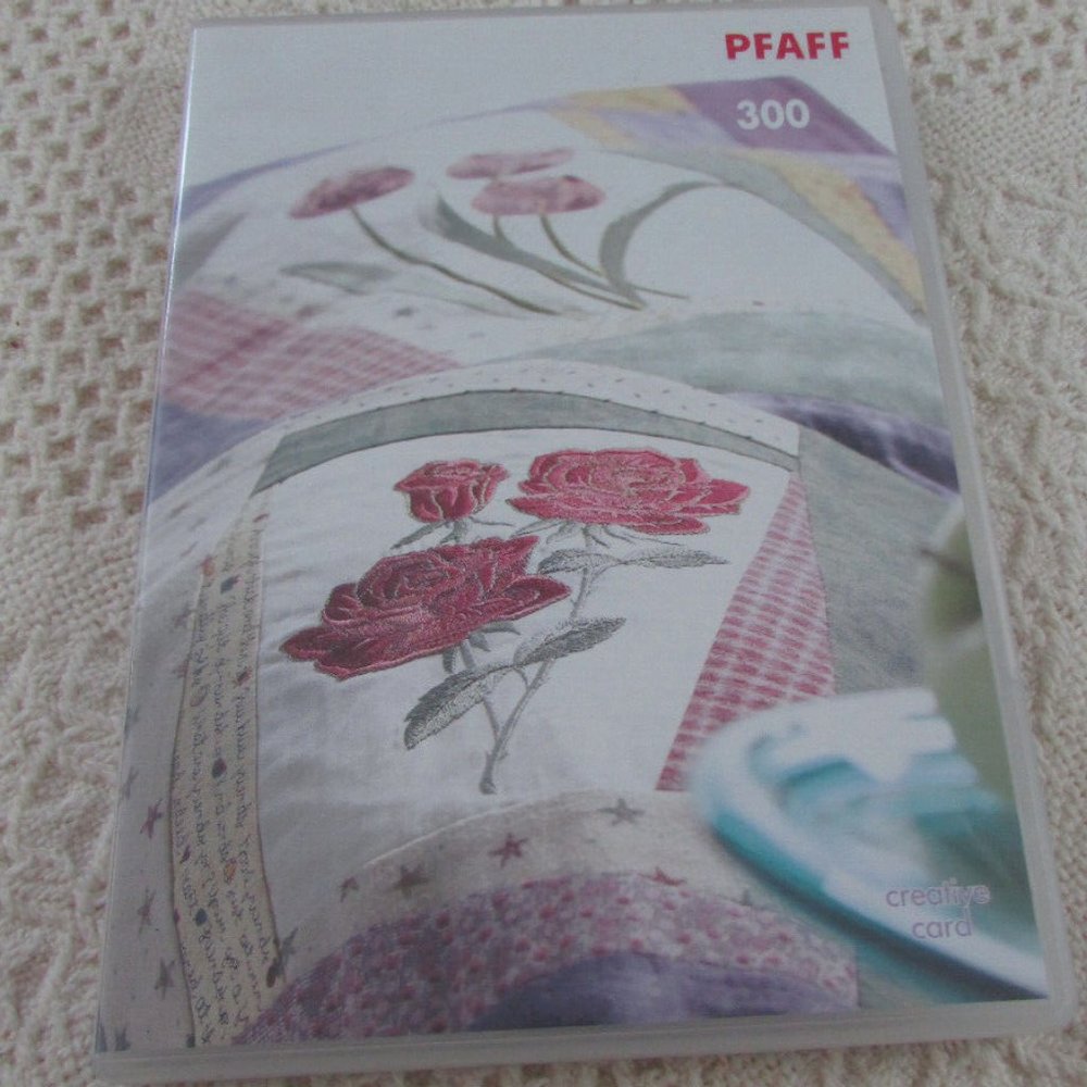 PFAFF 2140/44/70 SAMPLER ASSORTED Design #300 Creative Card/Case/Leaflet VG